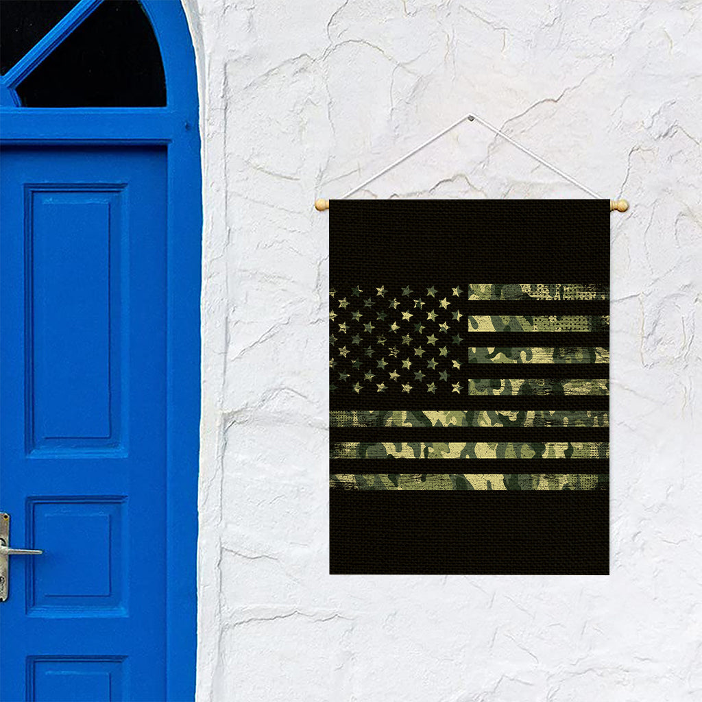 Camouflage American Flag Print Garden Flag