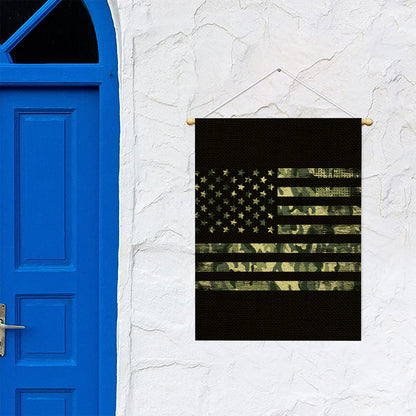 Camouflage American Flag Print Garden Flag