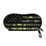 Camouflage American Flag Print Glasses Case