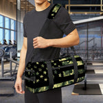 Camouflage American Flag Print Gym Bag