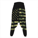 Camouflage American Flag Print Hammer Pants