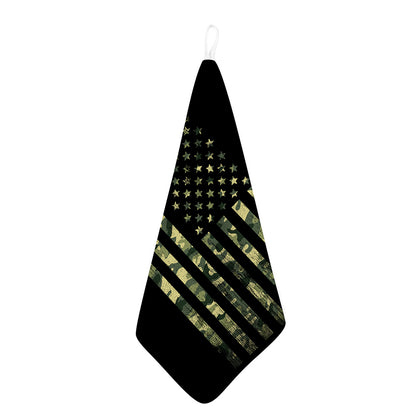 Camouflage American Flag Print Hand Towel