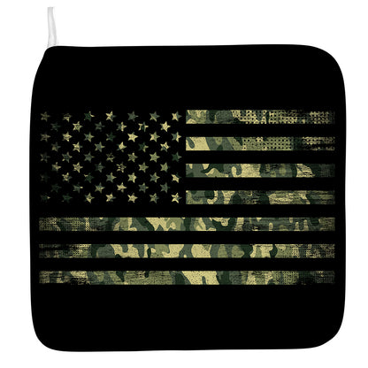 Camouflage American Flag Print Hand Towel