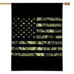 Camouflage American Flag Print House Flag