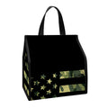 Camouflage American Flag Print Insulated Lunch Tote