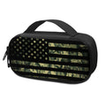 Camouflage American Flag Print Portable Cooler Travel Case