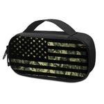 Camouflage American Flag Print Insulin Cooler Travel Case