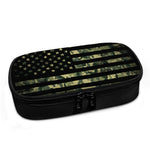 Camouflage American Flag Print Insulin Cooler Travel Case