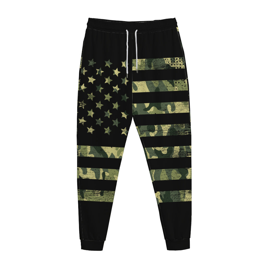 Camouflage American Flag Print Jogger Pants