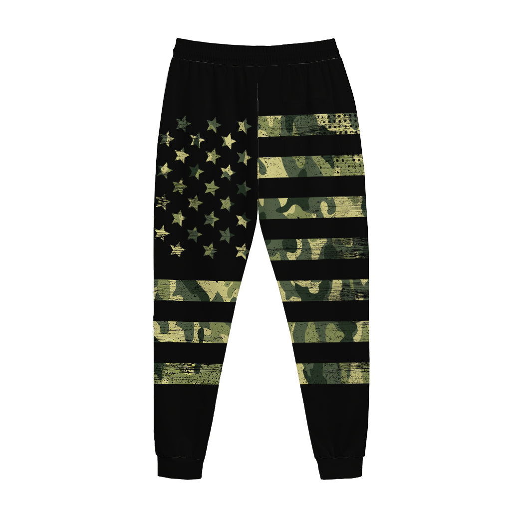 Camouflage American Flag Print Jogger Pants