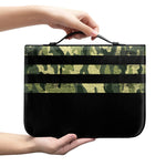 Camouflage American Flag Print Leather Bible Cover