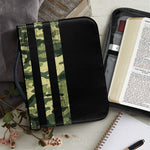 Camouflage American Flag Print Leather Bible Cover