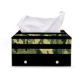 Camouflage American Flag Print Leather Tissue Box Cover