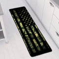 Camouflage American Flag Print Long Kitchen Mat