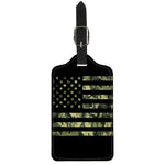 Camouflage American Flag Print Luggage Tag