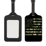 Camouflage American Flag Print Luggage Tag