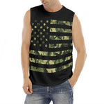 Camouflage American Flag Print Men's Fitness Tank Top