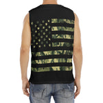 Camouflage American Flag Print Men's Fitness Tank Top