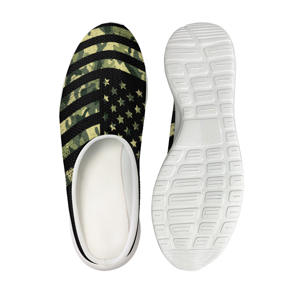 Camouflage American Flag Print Mesh Casual Shoes