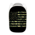Camouflage American Flag Print Mesh Laundry Hamper