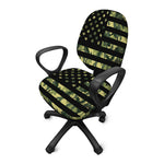 Camouflage American Flag Print Office Chair Cover
