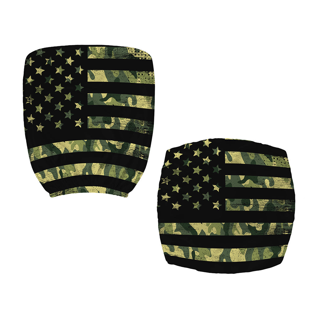 Camouflage American Flag Print Office Chair Cover
