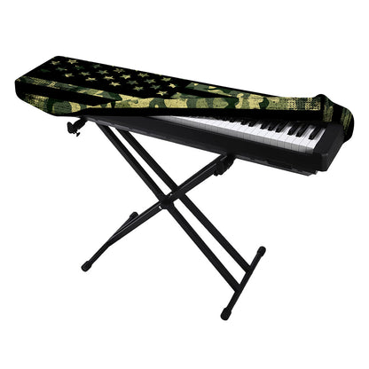 Camouflage American Flag Print Piano Keyboard Cover