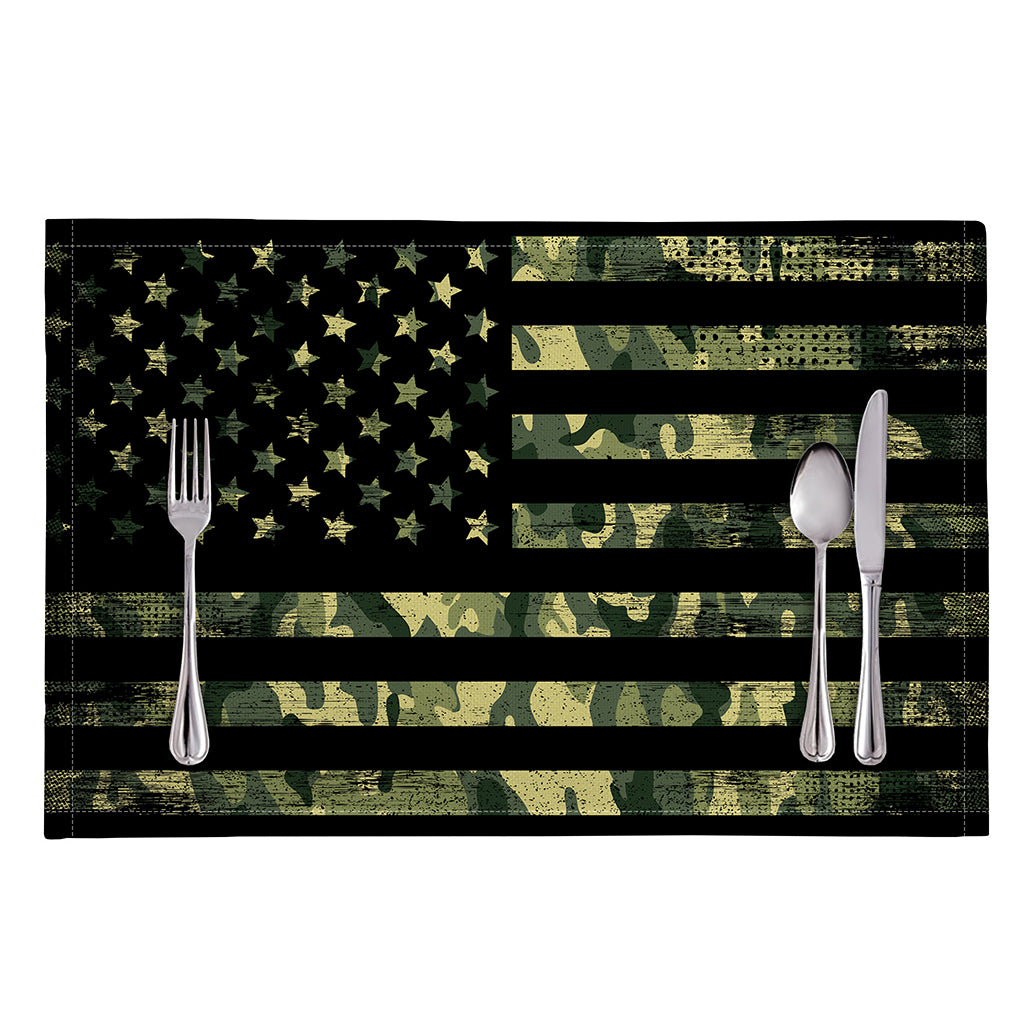 Camouflage American Flag Print Placemat