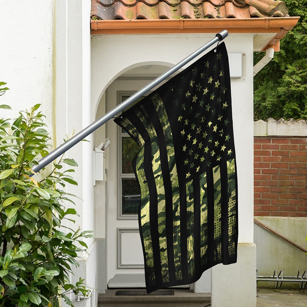 Camouflage American Flag Print Polyester Flag