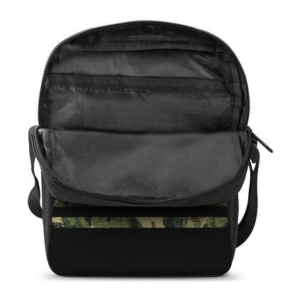 Camouflage American Flag Print Rectangular Crossbody Bag