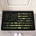 Camouflage American Flag Print Rubber Doormat