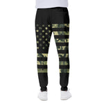 Camouflage American Flag Print Scuba Joggers