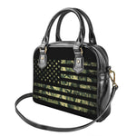 Camouflage American Flag Print Shoulder Handbag