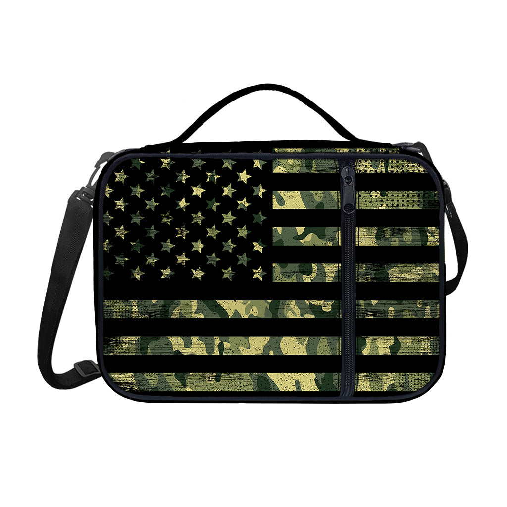 Camouflage American Flag Print Shoulder Strap Bible Bag