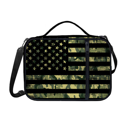 Camouflage American Flag Print Shoulder Strap Bible Bag
