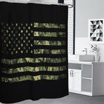 Camouflage American Flag Print Shower Curtain