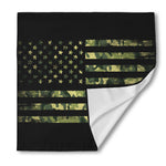 Camouflage American Flag Print Silk Bandana