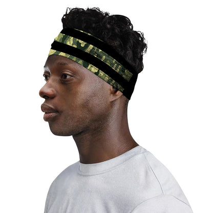 Camouflage American Flag Print Sports Headband