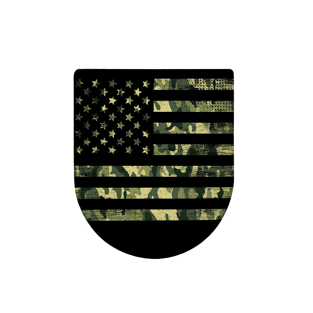 Camouflage American Flag Print Toilet Lid Cover