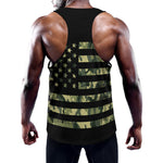 Camouflage American Flag Print Training Tank Top