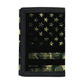 Camouflage American Flag Print Trifold Wallet