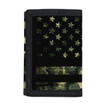 Camouflage American Flag Print Trifold Wallet