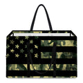 Camouflage American Flag Print Utility Tote Bag