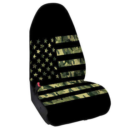 Camouflage American Flag Print Waterproof Car Seat Cover