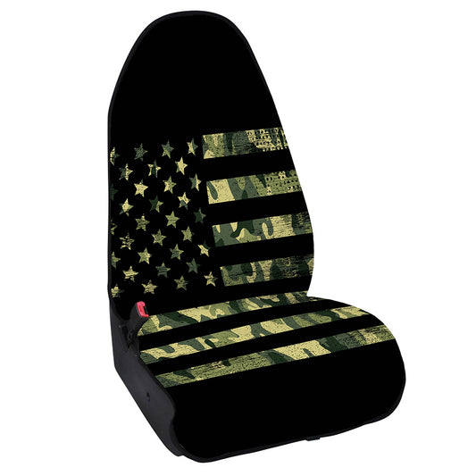 Camouflage American Flag Print Waterproof Car Seat Cover