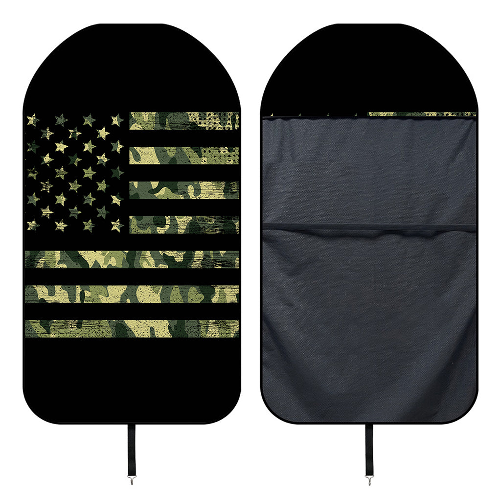 Camouflage American Flag Print Waterproof Car Seat Cover