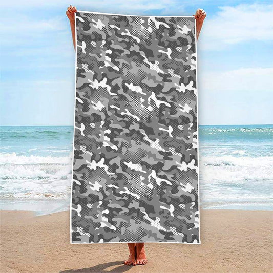 Camouflage Dazzle Pattern Print Beach Towel