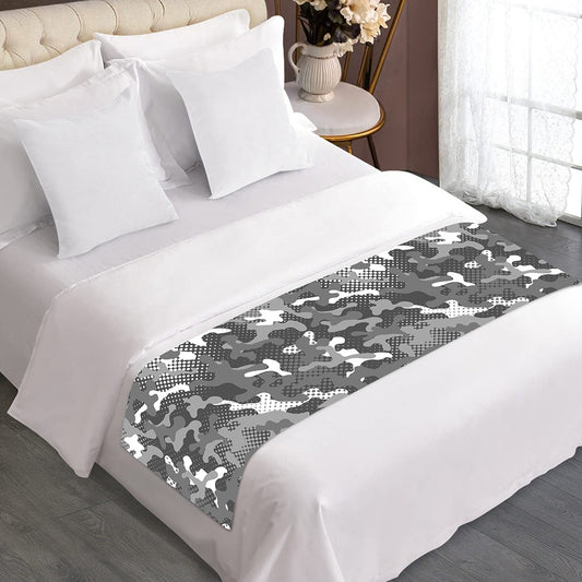 Camouflage Dazzle Pattern Print Bed Runner