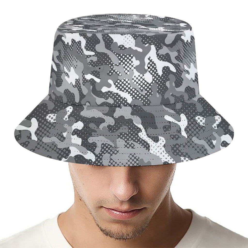 Camouflage Dazzle Pattern Print Bucket Hat