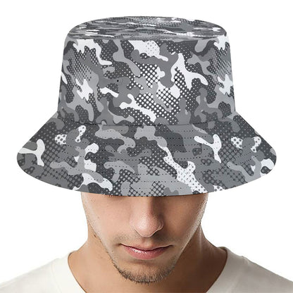Camouflage Dazzle Pattern Print Bucket Hat